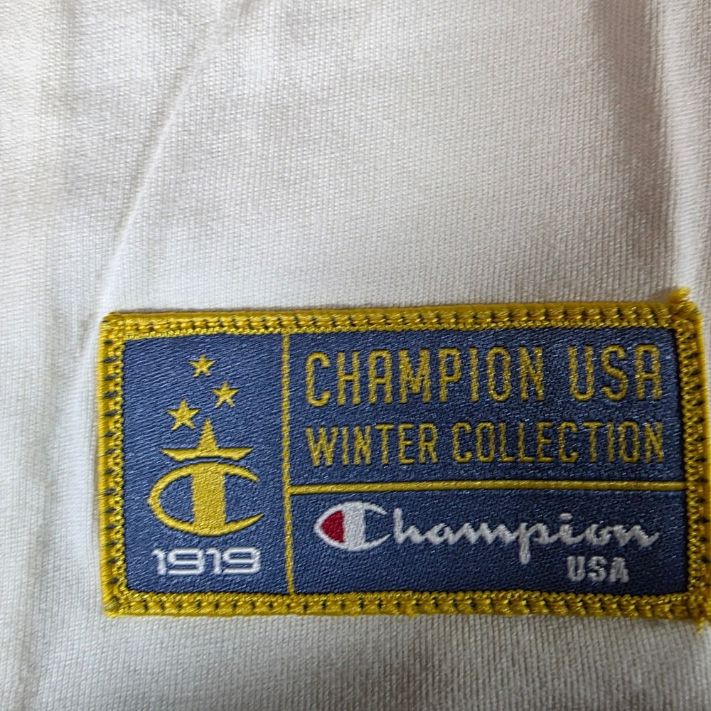 Champion Gold Medal Cropped Tee Unbleached Cotton USA Star Graphic Small NEW - Picture 6 of 8